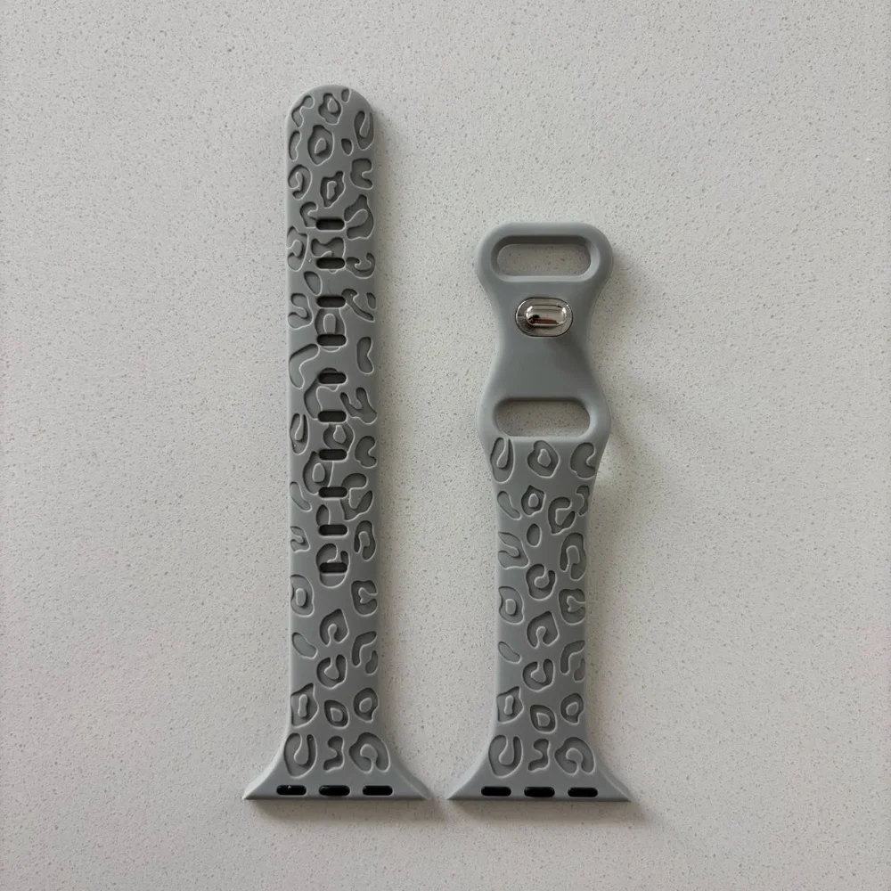 38/40/41 MM light gray Apple Watch silicone band